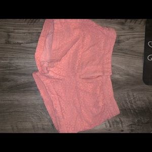 Light pink lace shorts
